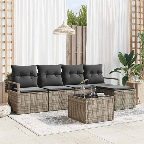  Set sofe s jastukom s pohranom 6 pcs Svijetlo siva poliratan Cijene