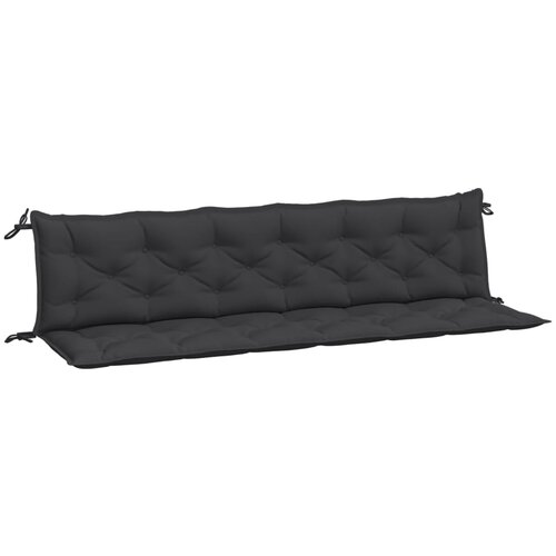  Jastuci za vrtnu klupu 2 kom crno 200x50x7 cm tkanine Oxford Slike