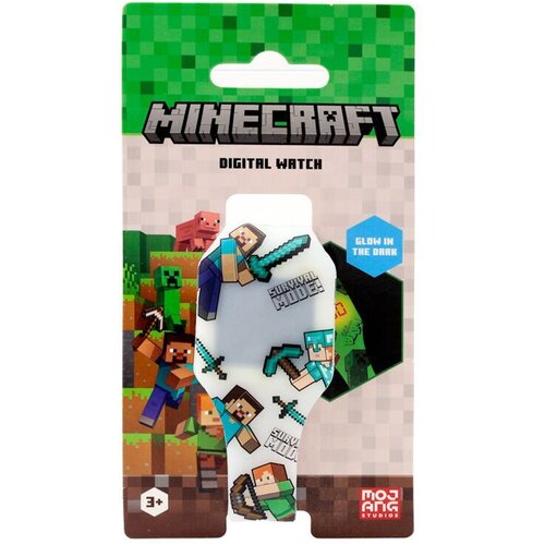 Mojang Dječiji silikonski digitalni sat Minecraft, Bijeli Cene