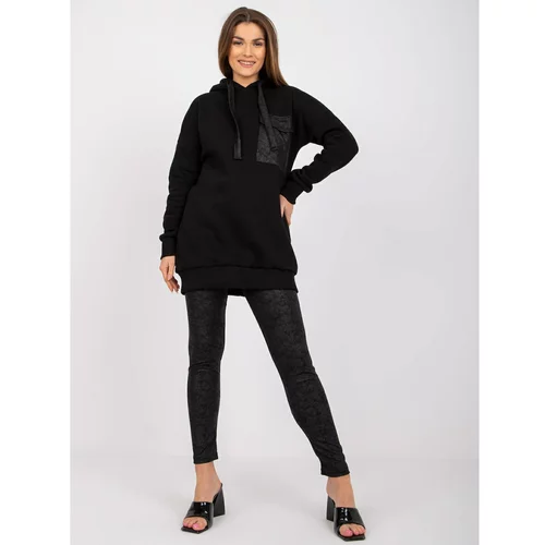 Fashion Hunters Black two-piece tracksuit with Elba leggings