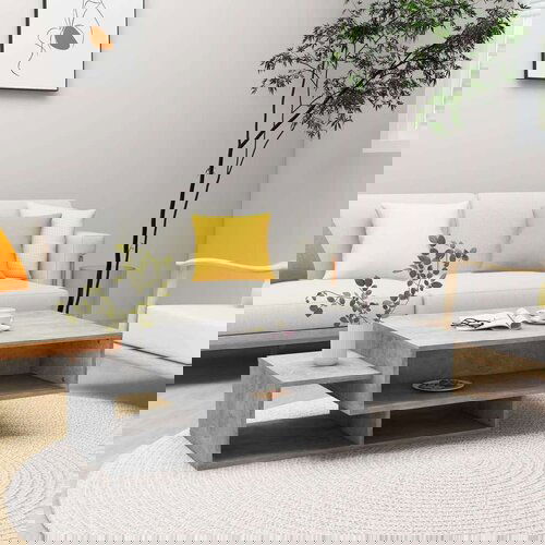  Klubska mizica betonsko siva 105x55x32 cm iverna plošča, (20712693) Cene