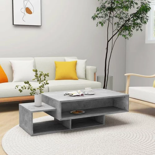  Stolić za kavu siva boja betona 105 x 55 x 32 cm od iverice