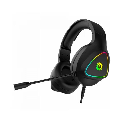 Canyon Shadder GH-6, RGB gaming headset with Microphone, Microphone frequency response: 20HZ~20KHZ, ABS+ PU leather, USB*1*3.5MM jack plug, 2.0M PVC cable, weight: 300g, Black Slike