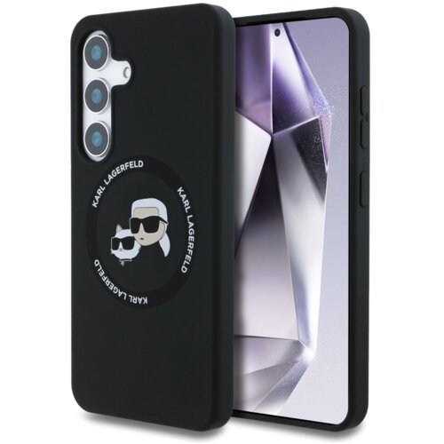 Karl Lagerfeld Originalen ovitek MagSafe Samsung Galaxy S25 Plus 5G - Heads - črn - KLHMS25MSKCHTCK Slike