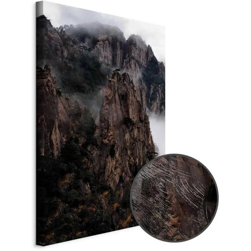  Slika - Heart of Mountain Landscape (1-part) - Clouds Amid Rocks 40x60 Premium Print Cene