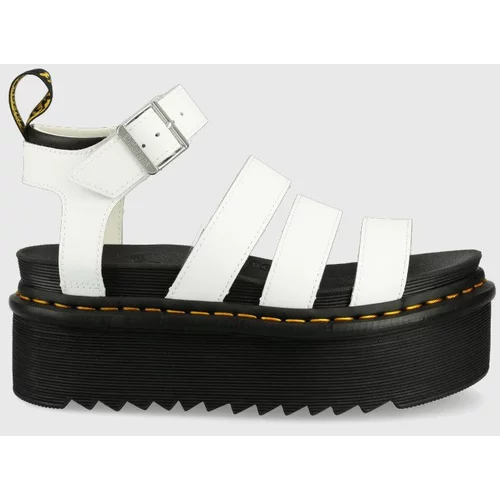 Dr. Martens Kožne sandale za žene, boja: bijela, s platformom
