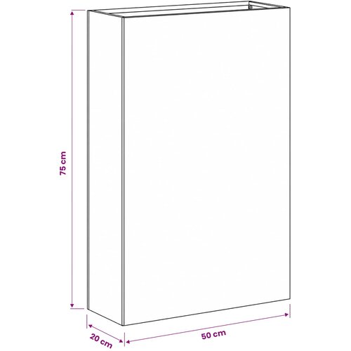  Vrtna saksija Srebrna 50 x 20 x 75 cm Nehrđajući čelik Slike