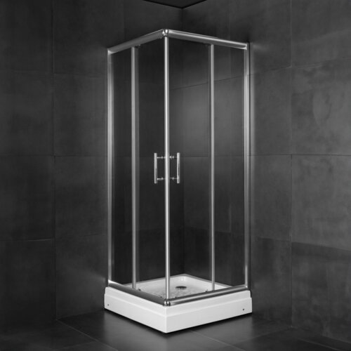 Kerasan, Minotti set tuš kabina kvadratna sa tuš kadom skidajuća obloga, providno staklo - 90x90x185 cm Tuš kabina + Tuš kada Slike