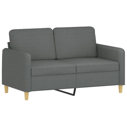 2-dijelni set sofa s jastucima tamnosivi od tkanine Slike