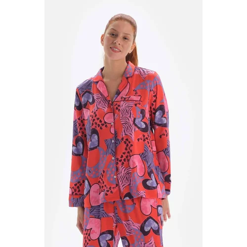 Dagi Pajama Top - Pink - Graphic
