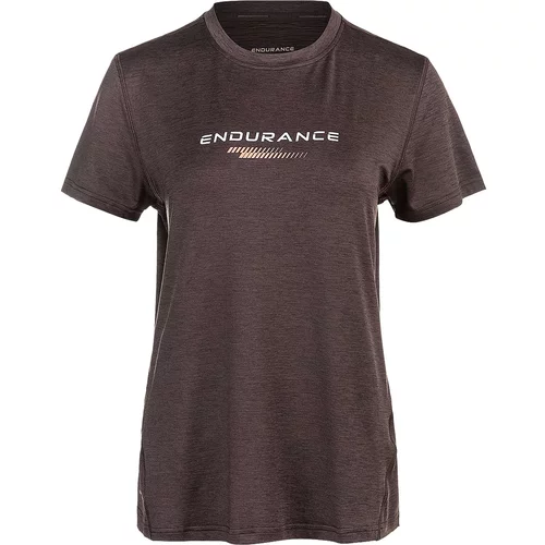 Endurance Dámské tričko Wange Melange S/S Tee Black Bean