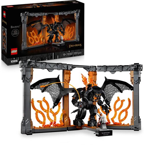 Lego Icons 10367 The Lord of the Rings: Balrog&amp;trade; Book Nook Slike