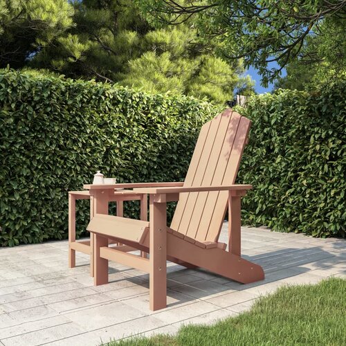 VidaXL Vrtna stolica Adirondack HDPE smeđa Slike