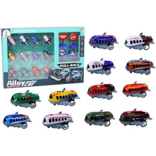  Set of 12 Toy Cars, Powered Planes, 5cm road signs Cijene