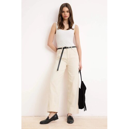 TRENDYOLMILLA ženske pantalone Twoss26Je00303, Krem Cene