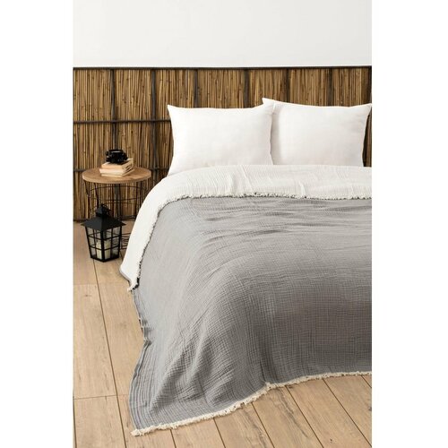 Mijolnir Muslin Yarn Dyed - Grey Grey Double Bedspread Slike