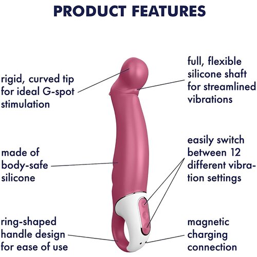 Satisfyer Vibrator Petting Hippo, 12 funkcija, Roze Slike