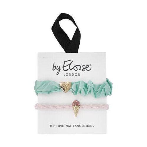 By Eloise London Bangle Set Mint & Strawberry elastika za lase Cene