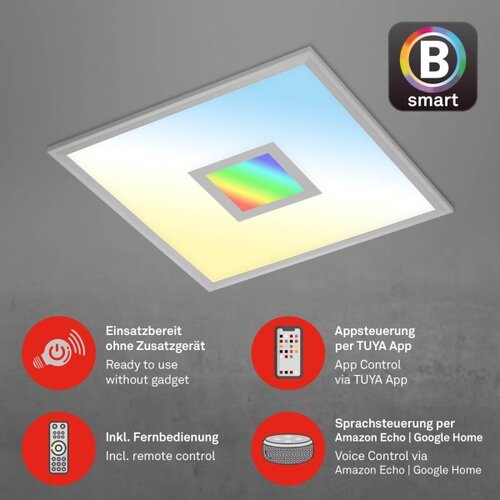 BRILO LED RGB prigu&amp;scaron;iva plafonska svetiljka CENTRO LED/24W/230V Wi-Fi Tuya + daljinski upravljač Slike