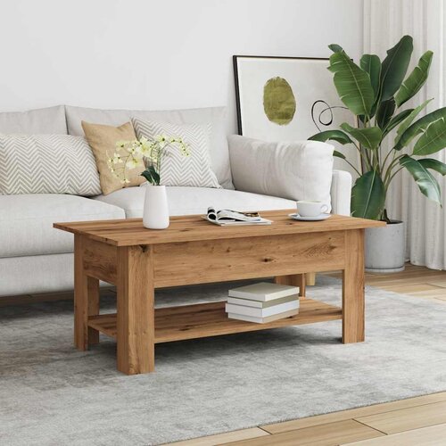  Stolić z kavu boja hrasta artisan 102x55x42cm konstruirano drvo Slike