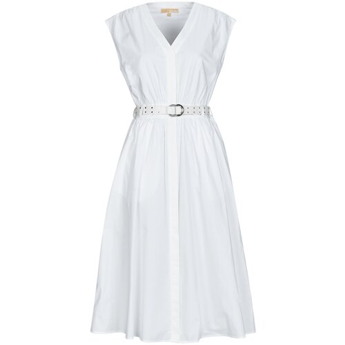 Michael Kors Dolge obleke COTTON POPLIN MIDI DRS Bela Slike