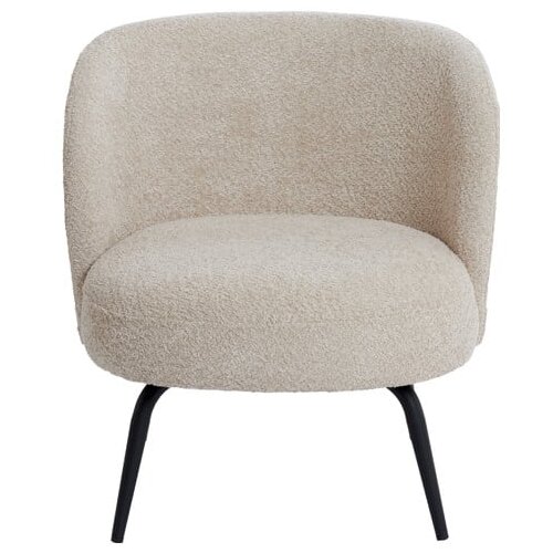 Light &amp;amp; Living Kremno bel fotelj iz tkanine boucl&amp;eacute; Dieyda &amp;ndash; Slike