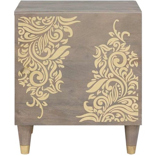  s vratima 2 pcs Siva 40 x 33 x 46 cm Čvrsto drvo manga Slike