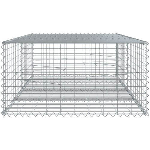  Gabionska ko&amp;scaron;ara s poklopcem 200x100x50 cm pocinčano željezo Slike