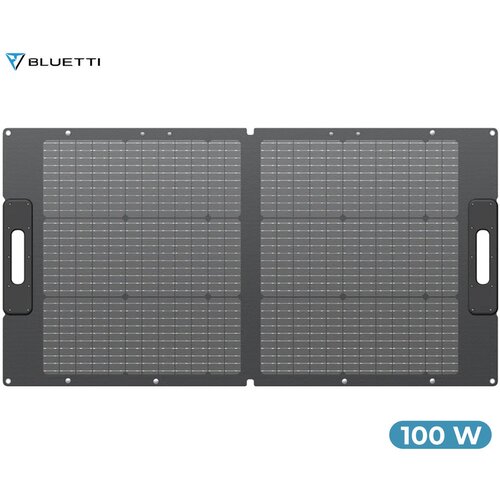 BLUETTI PV100 prenosni solarni panel, 100W moč, polnjenje polnilnih postaj, zložljiva oblika, stojalo, ročaj, UV odpornost, IP67 vodoodpornost, ETFE prevleka, MC4 konektor, črn - - Bonajo Cene