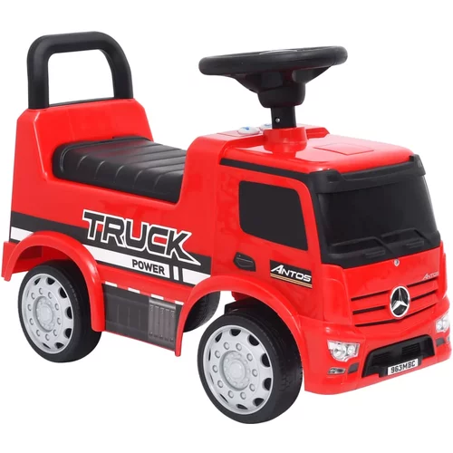 vidaXL Dječji automobil Mercedes-Benz kamion crveni