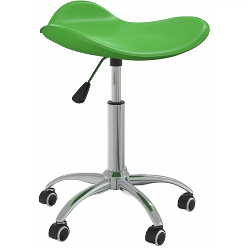 vidaXL Vrtljiv jedilni stol zeleno umetno usnje