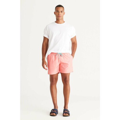 AC&Co / Altınyıldız Classics Men's Orange Standard Fit Regular Cut Quick Drying Side Pockets Patterned Swimwear Marine Shorts. Slike