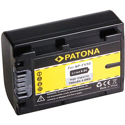 Patona Baterija NP-FV50 za Sony DCR-SR58E / NEX-VG10 / HDR-TD30, 700 mAh Slike