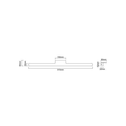 Open Design OR86140 - LED osvetljenje za ogledalo LUCE LED/12W/230V CCT 91,5 cm IP44 mesing Slike
