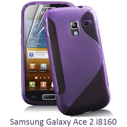  Gumijasti / gel etui S-Line za Samsung Galaxy Ace 2 i8160 - vijolični Slike