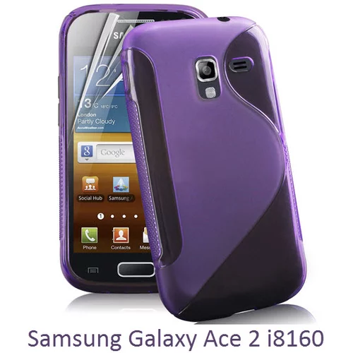  Gumijasti / gel etui S-Line za Samsung Galaxy Ace 2 i8160 - vijolični