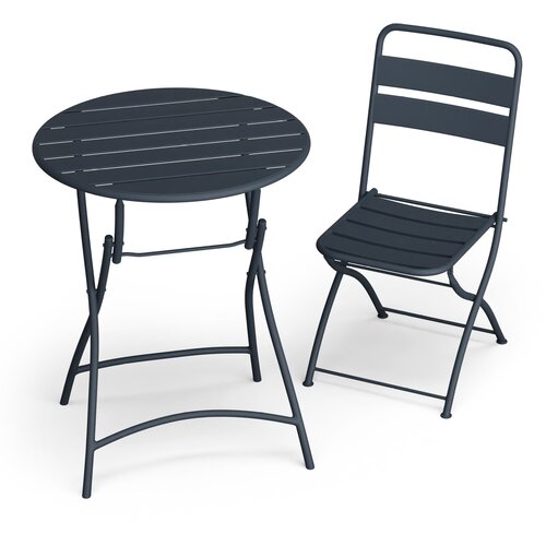 Blumfeldt RetroChic vrtni set | 1 stol + 2 stolice | 60 cm | sklapanje | obložen | otporan na vremenske uvjete Cijene