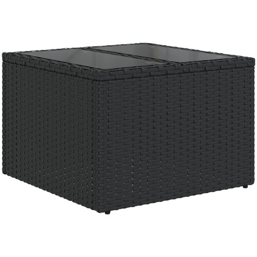  5-dijelna vrtna garnitura od poliratana s jastucima crna 55 x 55 x 37 cm Slike