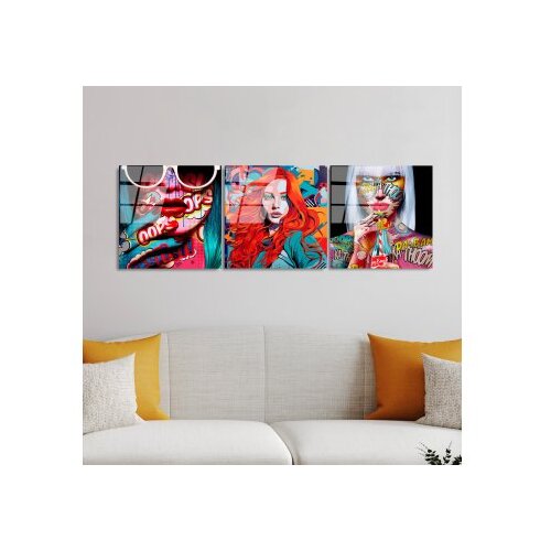 WALLXPERT dekorativna slika od kaljenog stakla faces (uv 858) 50 x 50cm Slike