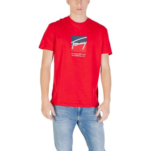 Tommy Hilfiger Polo majice dolgi rokavi TJM REG RWB DNA TEE DM0DM21940 Rdeča Slike