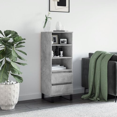  The Living Store Visoka omara betonsko siva 40x36x110 cm inženirski les - Visoka Omarica, (21454743) Slike