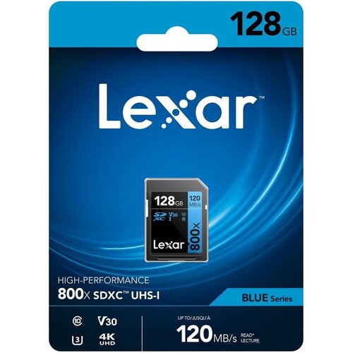 Lexar CARD SDXC 800x Pro 128GB 150MB/s C10 V30 U3&amp;quot; Slike
