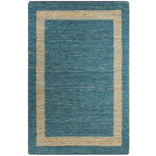 vidaXL Ručno rađeni tepih od jute plavi 160 x 230 cm