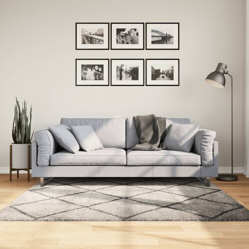 VidaXL Ko&amp;scaron;ata preproga moderna bež in antracit 160x160 cm Slike