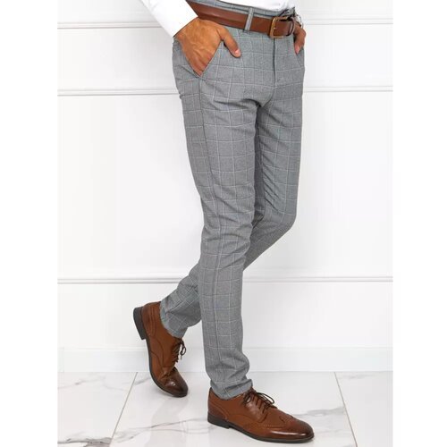 DStreet Light gray men's trousers UX3775 Slike