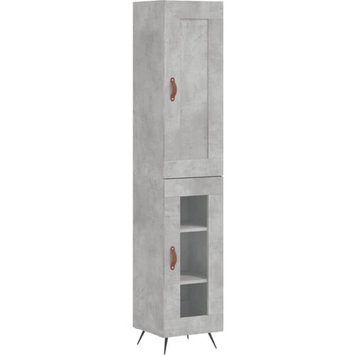 Maison Chic Visoka omara - Komoda - Predalnik betonsko siva 34,5x34x180 cm inženirski les, (21721250) Slike