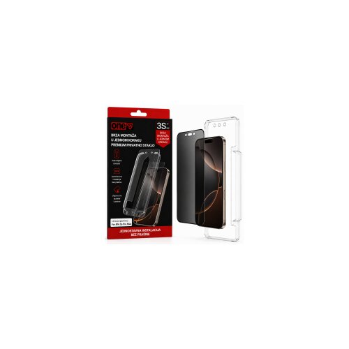  OneS za&amp;scaron;titno staklo sa aplikatorom za iPhone 16 Pro Max Privacy Slike