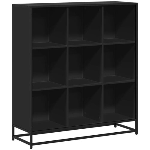  Polica za knjige crna 97,5x33x107,5cm Konstruirano drvo i metal Slike