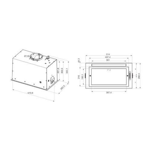 Whirlpool WCT3 63F ltx ugradni aspirator Cene