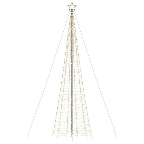 vidaXL Osvetljena novoletna jelka s konicami 1534 LED toplo bela 500cm Cene